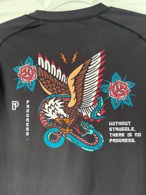 Progress Black Grappling Rashguard 🦅🐍🌹
